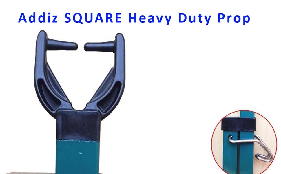 GREEN or GREY Addiz Square Metal Washing Line Prop, Galvanised Metal