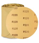 Shawya 100 PCS 6 Inch 220 Grit Sanding Discs with Self Adhesive Stickyback Sandpaper Roll Sander ...