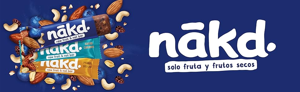 Nakd; Barra de frutas; nueces; snack; Barra energética; Barra saludable