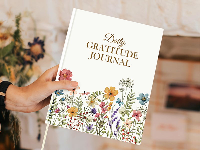womans Gratitude guide journal for Your Well-Being mental health
