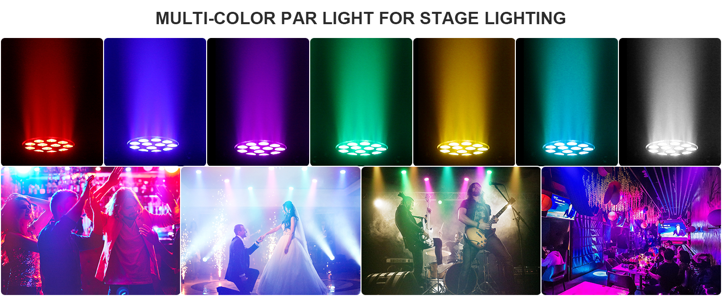 Multi-Color Par Light for Stage Lighting