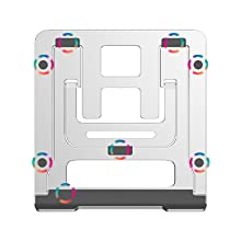 URBAN KINGS Aluminium Laptop Stand for Desk, Adjustable 6 Angle Laptop Riser for Laptops 13" 14" 15.6" inch 93 W