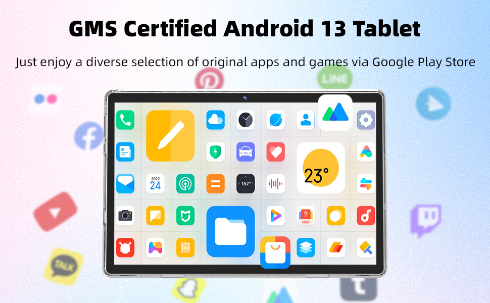 Amazon.com : Tablet 10 inch, Android 13 Tablets, 4GB RAM 64GB ROM 512GB ...