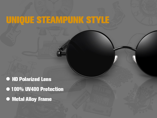 小物 GDC Round Sunglasses Amazon.com: GQUEEN Retro Round Circle Steampunk Sunglasses