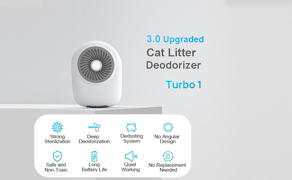 Cat Litter Deodorizer, 3.0 Upgraded Cat Litter Box Odor Eliminator