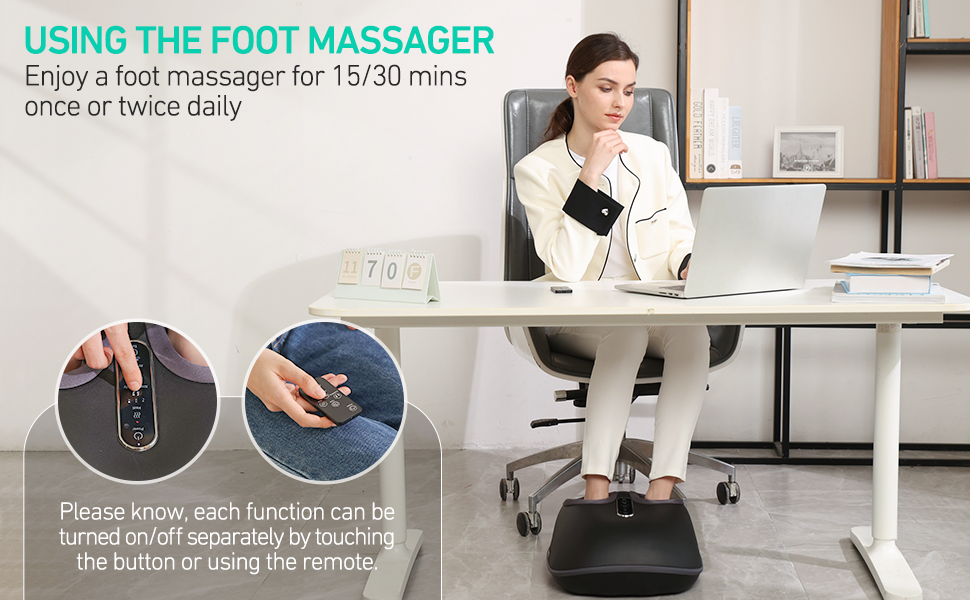 Neuksso Foot Massager with Heat, Shiatsu Deep Kneading Foot Massager