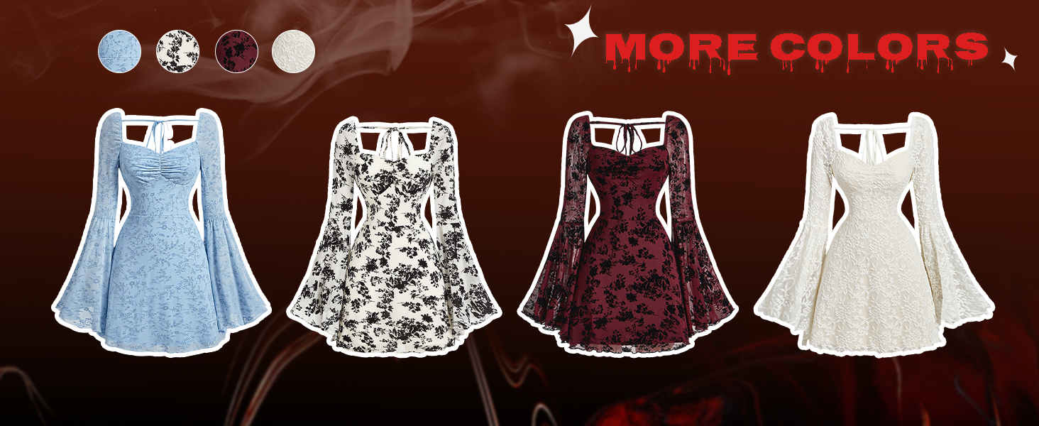 Long Sleeve A Line Vintage Dresses