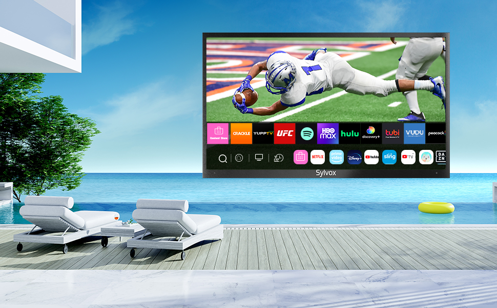 SYLVOX 55 Inch Outdoor TV, Smart TV with Alexa Builtin 4K
