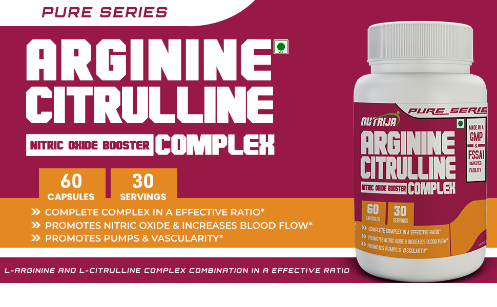 Nutrija LARGININE AND LCITRULLINE COMPLEX™ (60 Capsules) Amazon.in