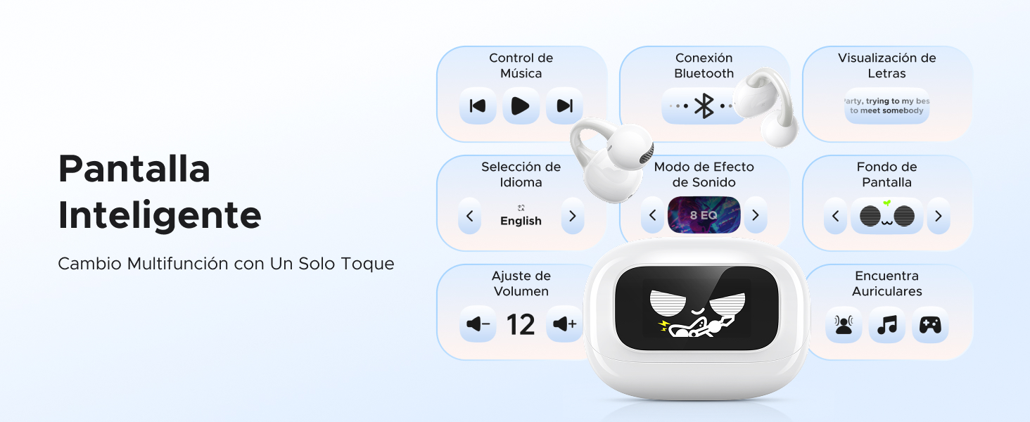 Audífonos Inalámbricos Bluetooth In-Ear con Pantalla Inteligente