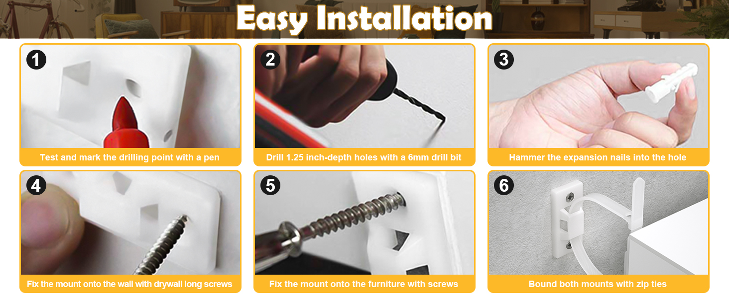 anti tip furniture straps