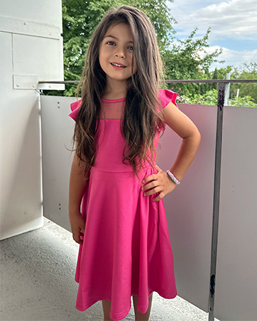 Girls dress hot pink