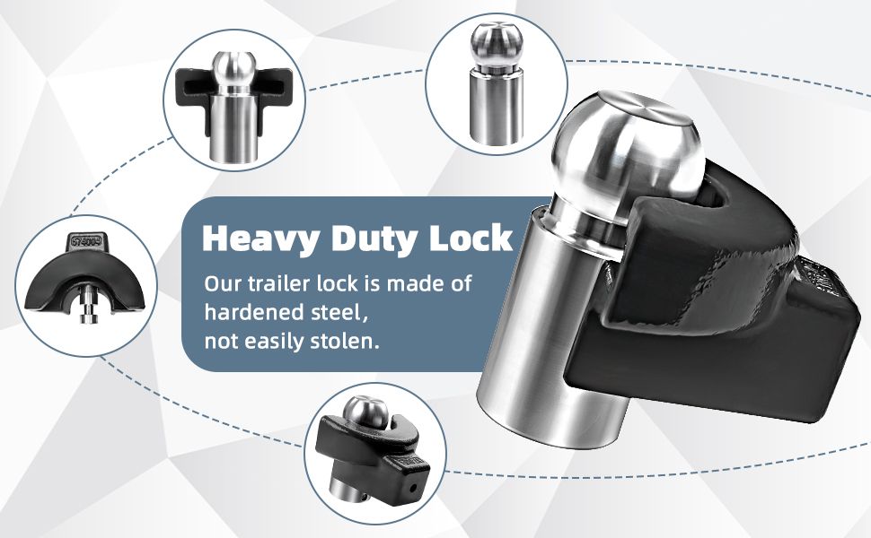 RHKEOY Trailer Lock,RV Trailer Coupler Lock Fits 2 5/16