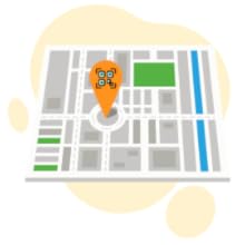 map with pinned location