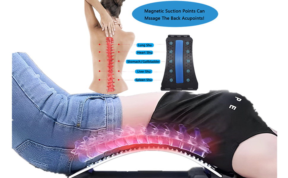 Back Stretcher Back Cracker Board Pain Relief Device Lower and Upper Back Muscle