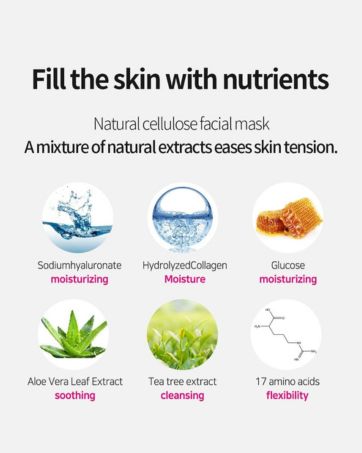 Key ingredients: tea tree, collagen mask; mascarillas para la cara; self care for women.