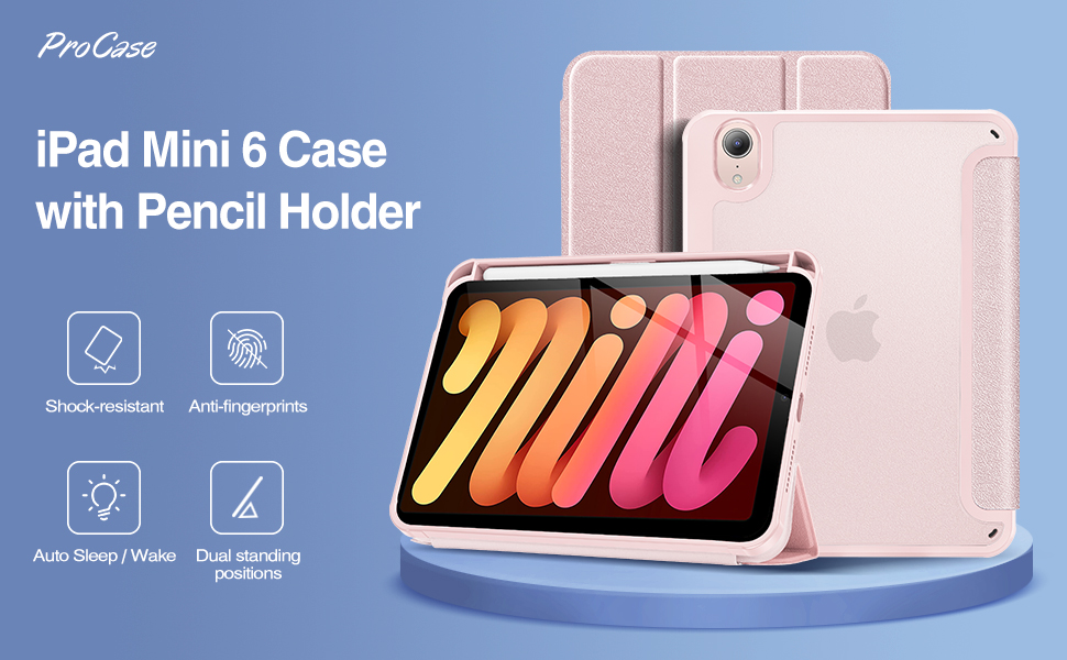iPad mini 8.3インチ + Pencil + スマートカバー Amazon.com: ProCase Smart Case for iPad Mini 6 6th Generation 8.3
