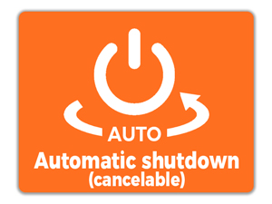 Automatic shutdown (cancelable)