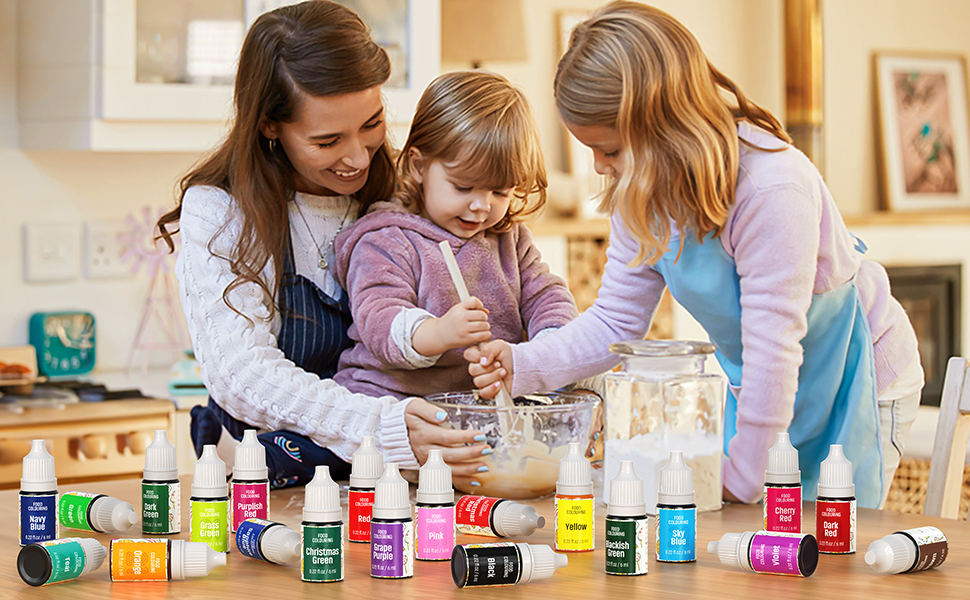 Food Colouring Liquid 21 Colour Concentrated Food Colouring Set