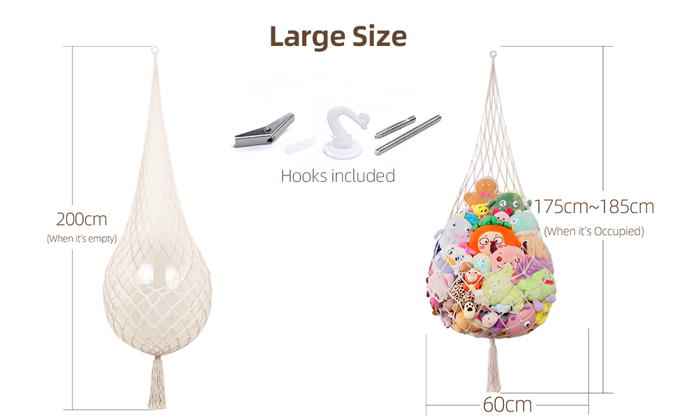 Stuffed Animal Storage Hammock for Ceiling, Stuffed Animal Holder Net