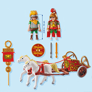 A+ 71543 PLAYMOBIL Asterix: Char romain et chevaux