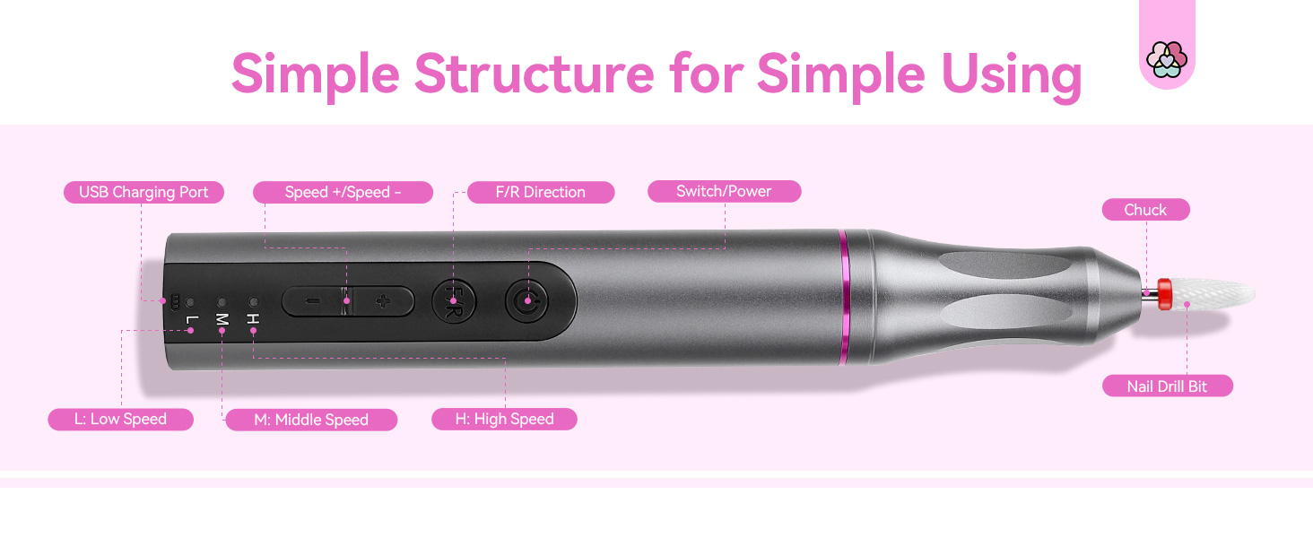 electric nail drill pen nail file acrylic powder gel nail polish nail art manicure remover tool