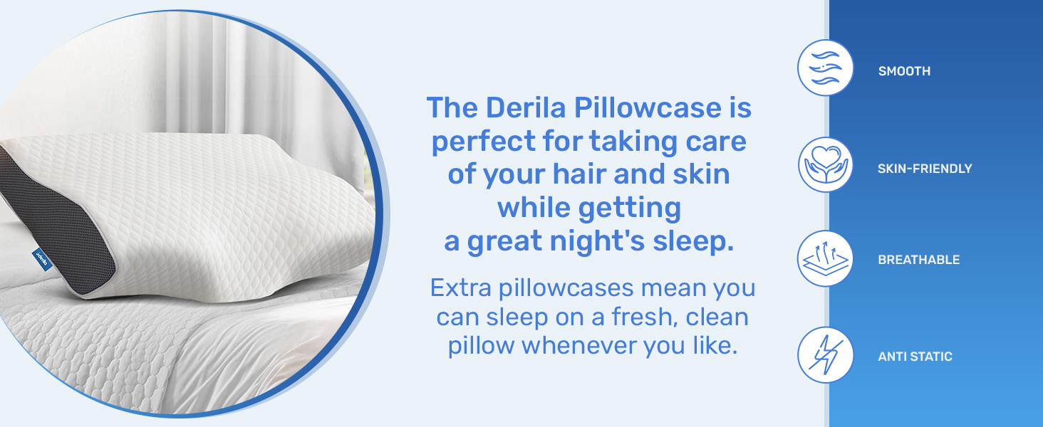 Derila Memory Foam Pillow, Ergonomic Pillow (Pack of 1) for Stomach