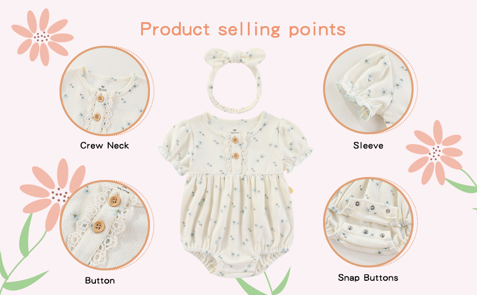 Comfort, safety, convenience, good looks, durability and more baby girl romper