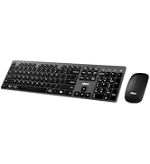 Adesso EasyTouch 7300 USB C Wireless Scissor Switch Keyboard and Mouse Combo with Copilot AI Hotk...