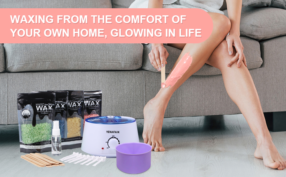 Hot Wax Kit For Hair Removal.Bikini Full Body Hair Removal.Wax Melt Warmer Kit . Wax Machine