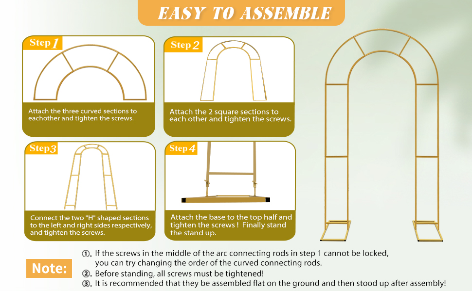 Open Arch Backdrop Stand Assembly Steps