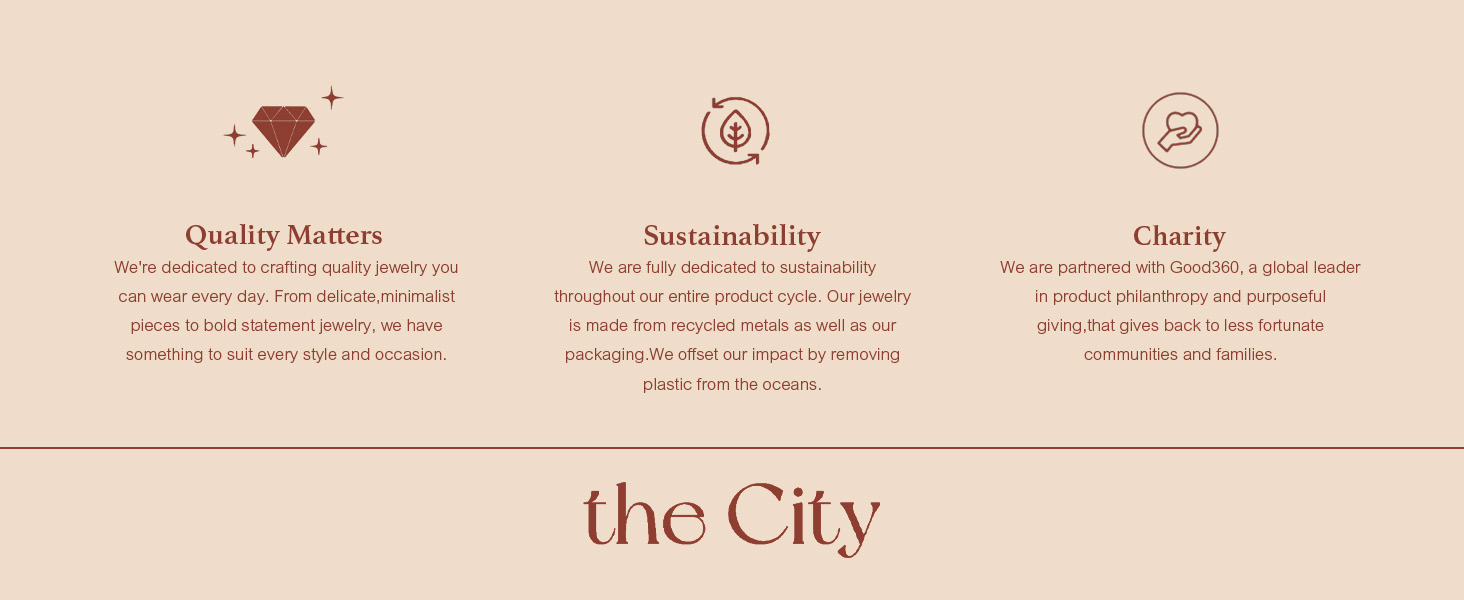 the City gold necklace for women