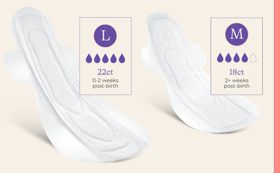 Lansinoh Postpartum Pads, Postpartum Essentials, Postpartum Care, postpartum bleeding, maxi pads