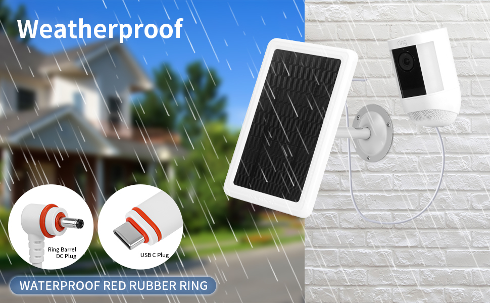 Ring Camera Solar Panel, Solar Battery Charger, Power for Ring Spotlight Camera