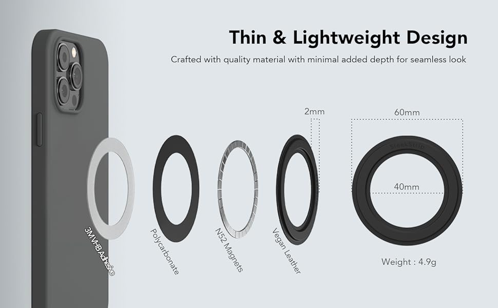 SleekStrip phone magnet magnet for phone case magsafe ring magnet magnetic phone ring magsafe magnet