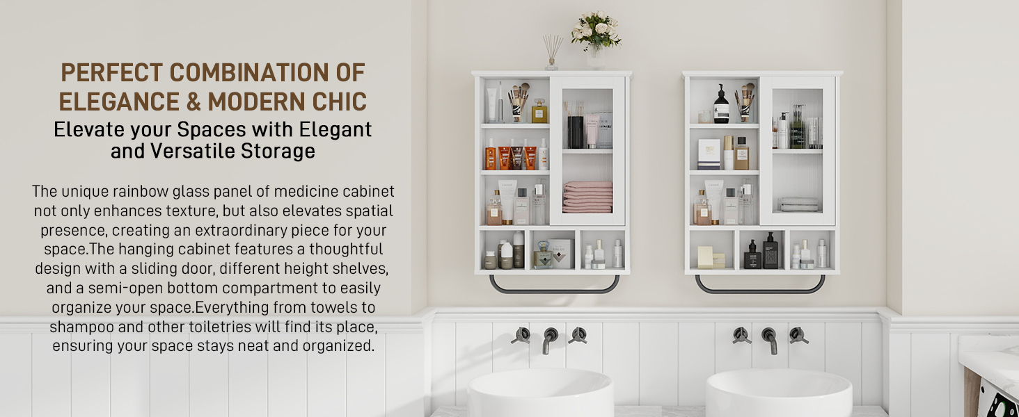 Bathroom Wall w/Glass Sliding Door, Modern Medicine