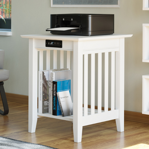 Mission printer stand with charger