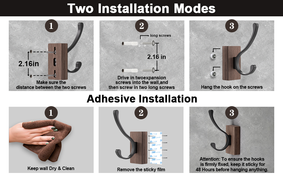 COLGEIFY 4 Packs Command Hooks Heavy Duty, Command Coat Hooks for Wall