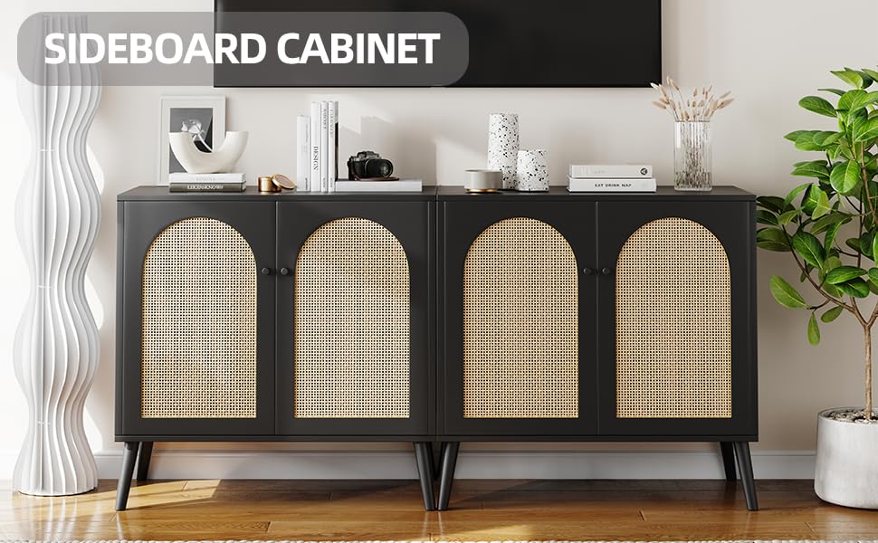 rattan storage cabinet
