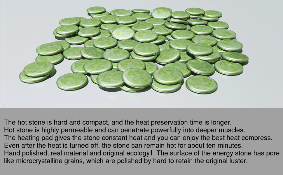 Natural Jade Stone Weighted Heating Pad, GOQOTOMO Fast Heat