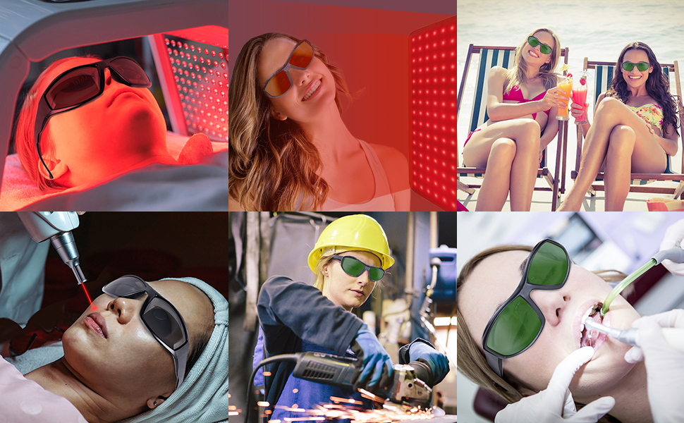 GTKORAL Red Light Therapy Glasses,Tanning Goggles for Eye