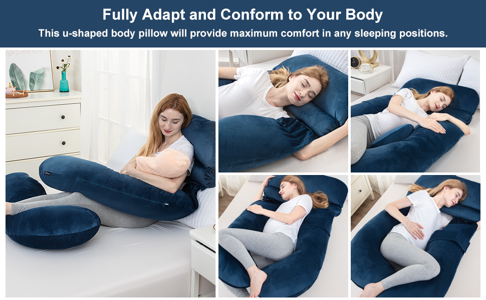 LUXETILE Pregnancy Pillow U Shaped Body Support, Shredded