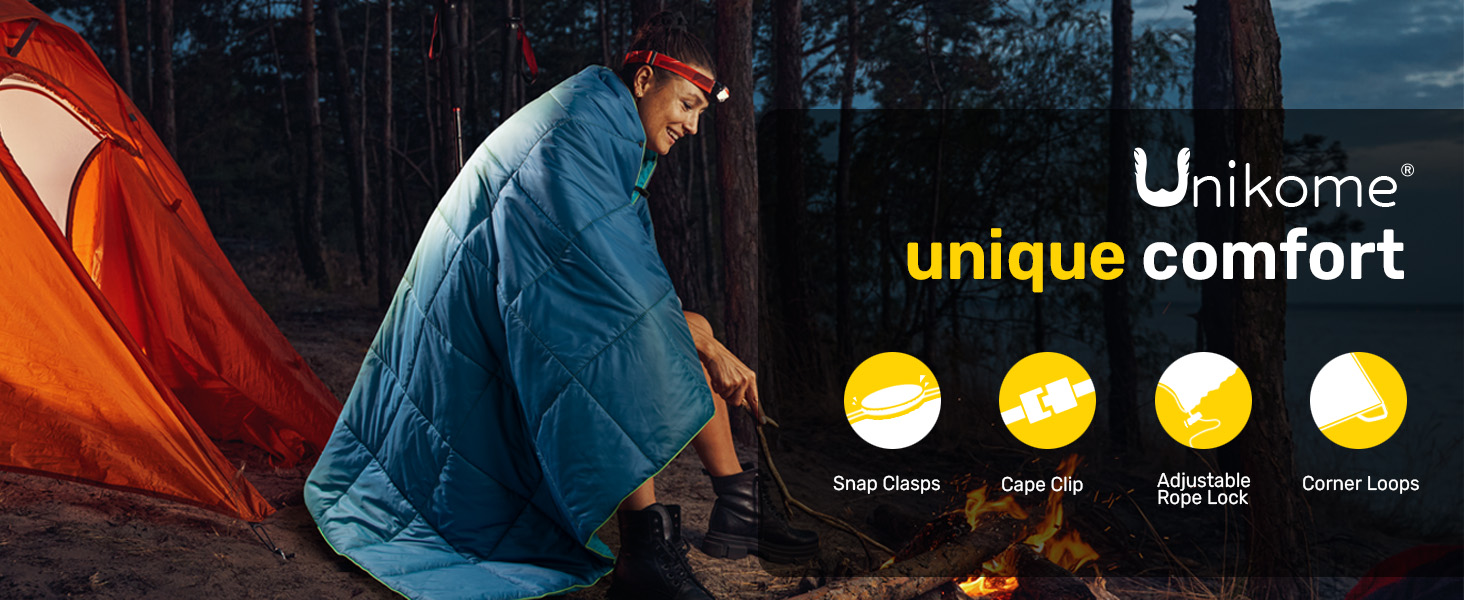 Outdoor Waterproof Puffy Down Camping Blanket