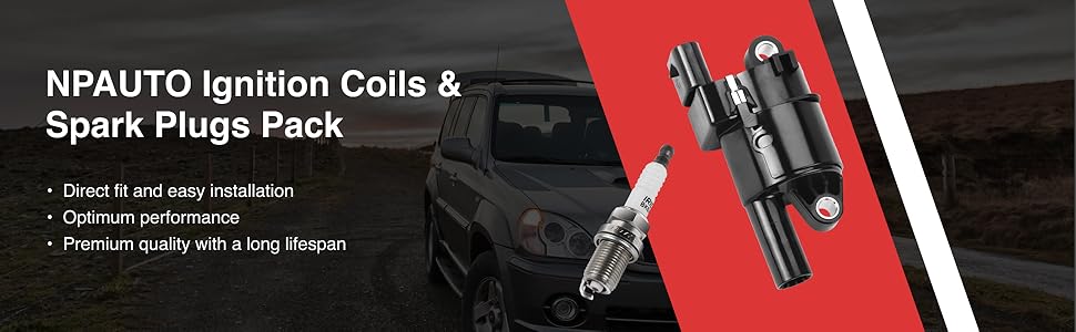 Ignition Coil Packs Spark Plugs for Chevrolet Chevy Silverado 1500 Suburban Tahoe Corvette Camaro