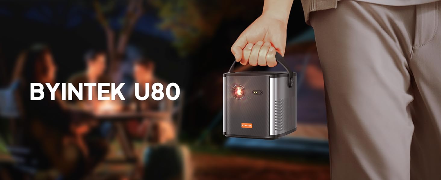 BYINTEK U80 Projector 1080P Full HD, Smart Android Projector, Builtin
