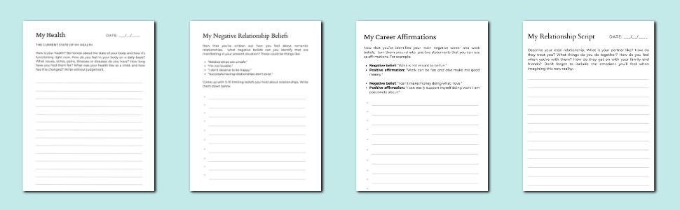scripting journal, scripting manifestation journal, gratitude scripting journal for women