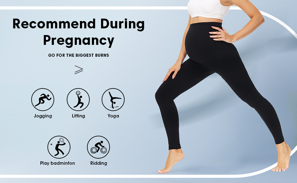 High-waisted maternity leggings