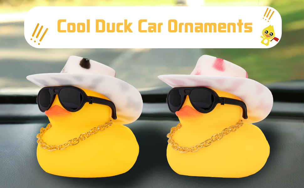 wonuu Rubber Duck Car Ornaments Yellow Duck Car Dashboard