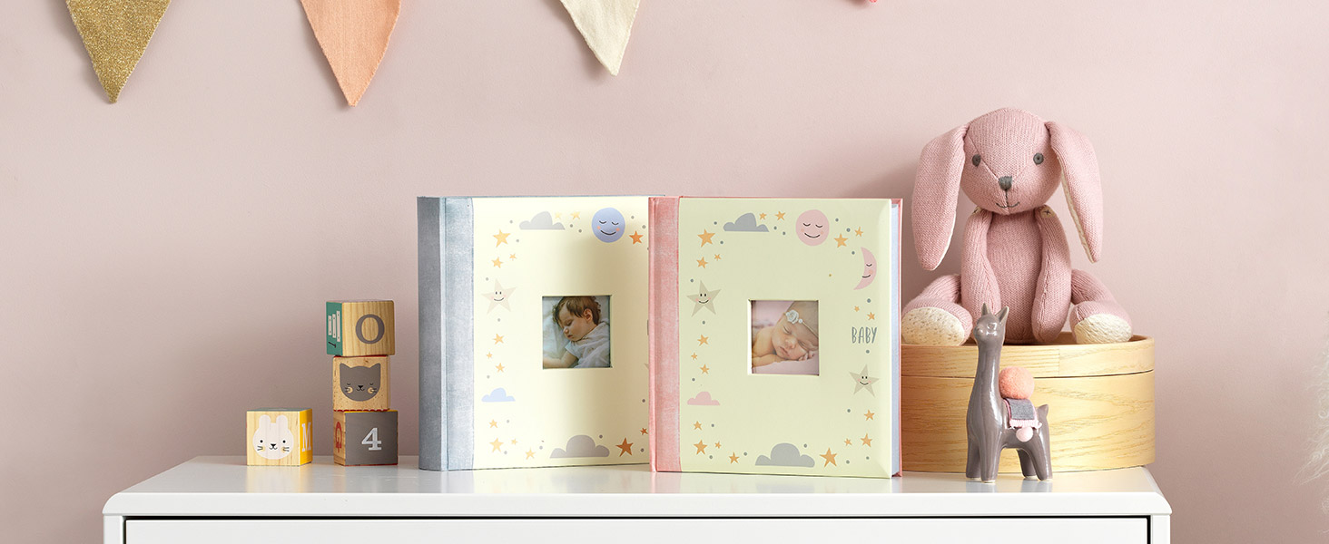 Sun moon and stars baby photo album