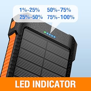 solar phone charger outdoor large capacity high capacity power bank